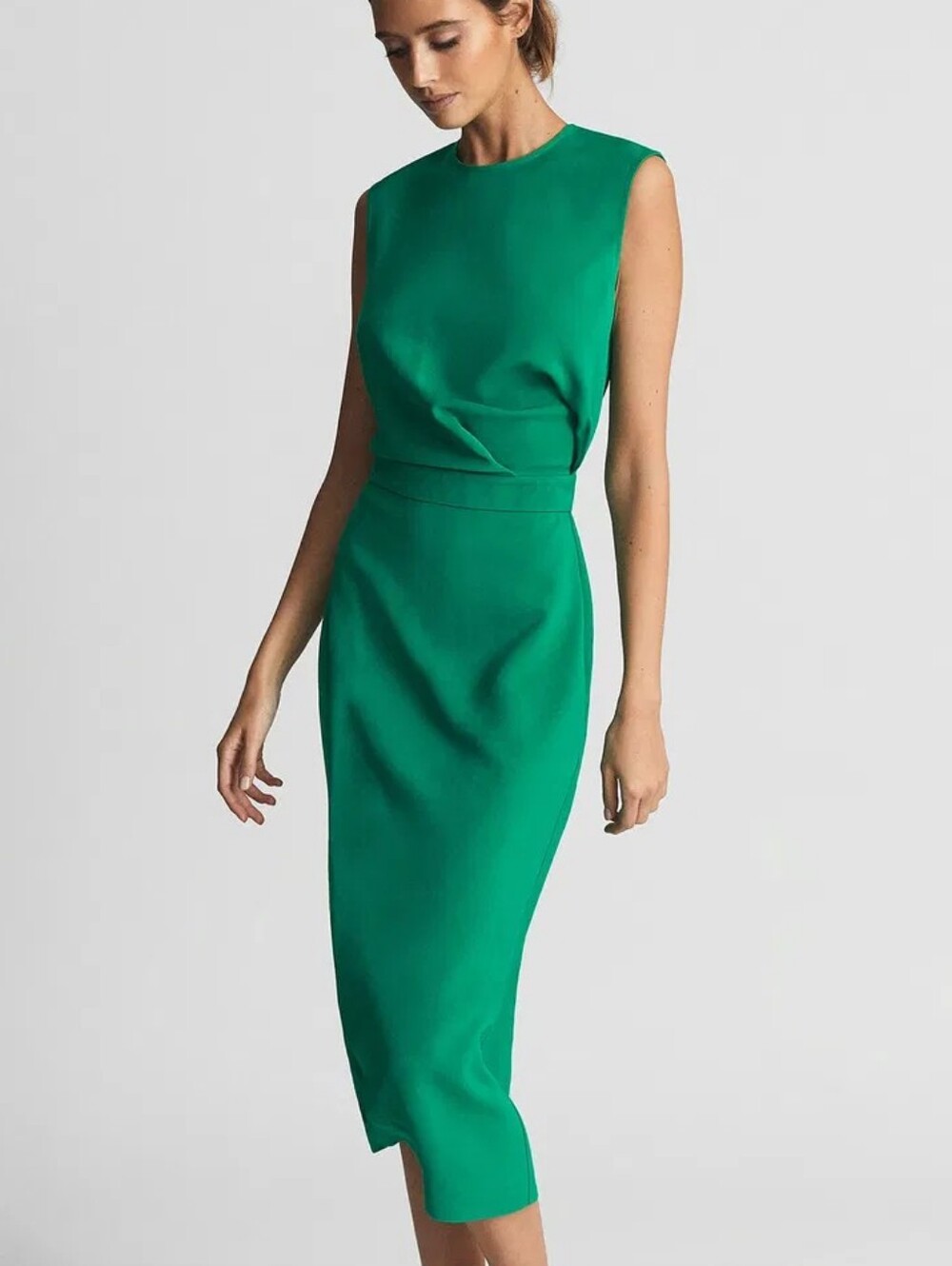 NWT REISS | $330 Layla Wrap Over Midi Dress - Picture 2 of 10